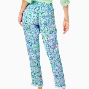 NWT Lilly Pulitzer Taron Linen Pant. Soleil It On Me. Size Small.